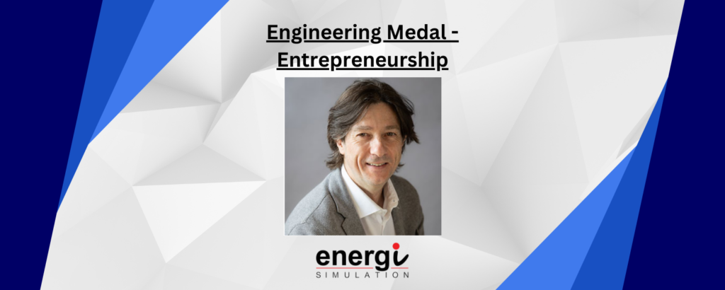 Energi Simulation Chair Dr. Giovanni Grasselli awarded the 2024 Engineering Medal for Entrepreneurship
